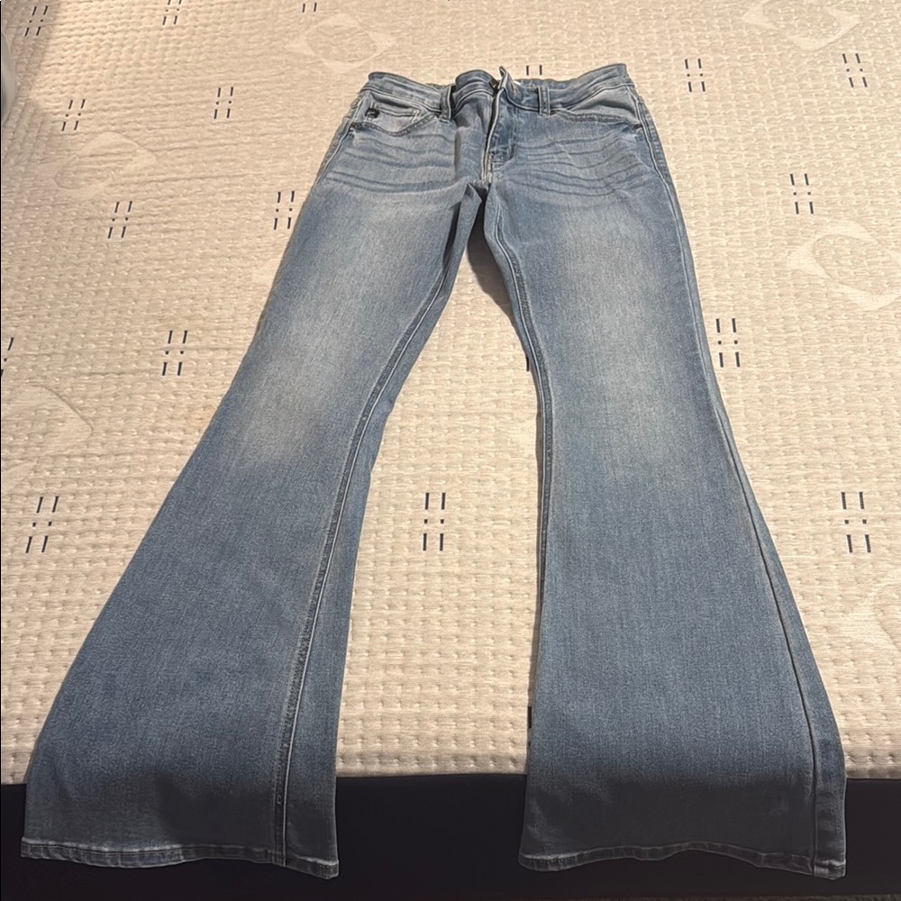 KanCan Flare Wide Leg Jeans Light Blue